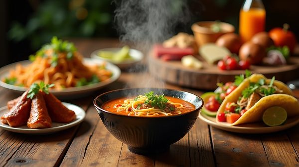 Voyage sensoriel autour des spécialités culinaires du monde